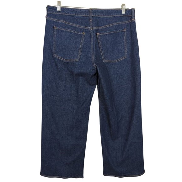 Old Navy Womens 14 Petite‎ Blue Jeans Mid-Rise Wide Leg Denim Casual Wear - Picture 2 of 13